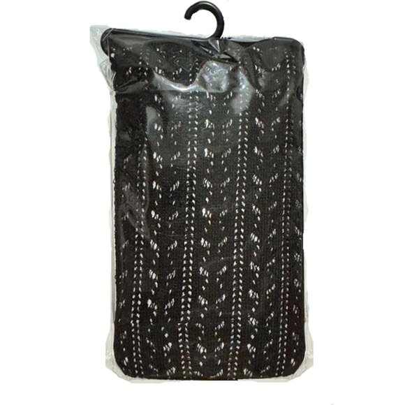 Knee Scrunch Stockings Women One Size Black Soft Woven Socks with Reinforced Toe - Picture 6 of 6